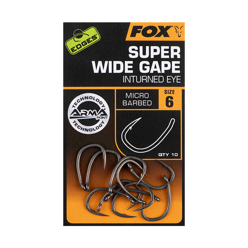 Fox Edges Super Wide Gape Inturned Eye Micro Barbed